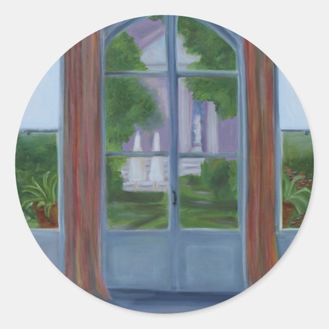 "I Garden" Runt Klistermärke (Framsida)