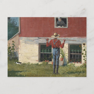 I Garden (Rustic Courtship) Winslow Homer Vykort