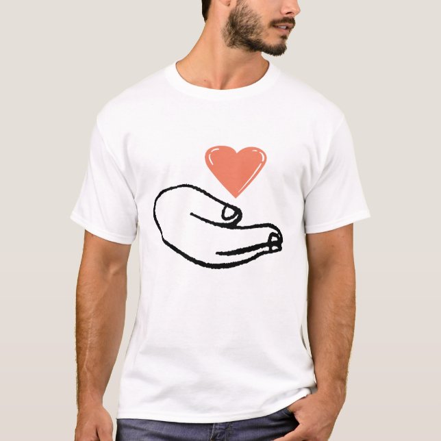 i ge ou mitt hjärta t shirt (Framsida)