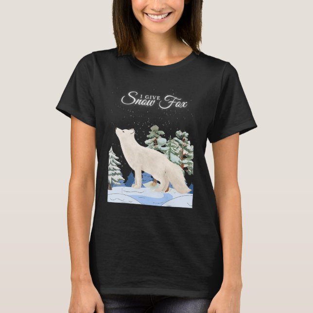 I GE SNÖ FOX-djurpun T Shirt (Framsida)