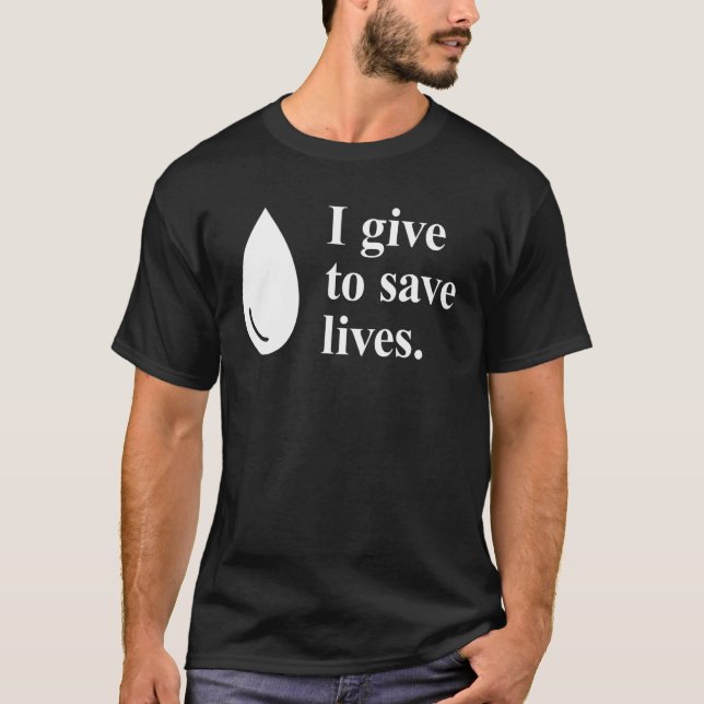 I Ge till Spara lever blodgivning T Shirt (Framsida)