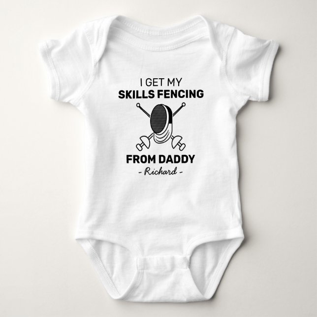 I Get My Fencing Skills from Daddy - Fencer T Shirt (Framsida)