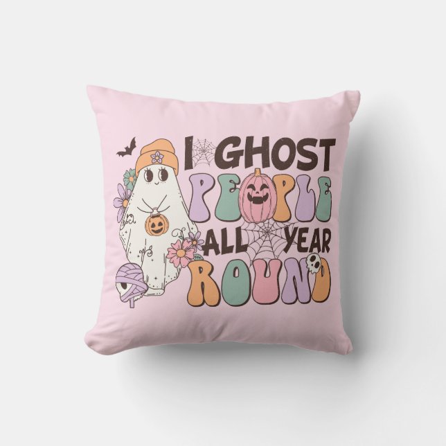 I Ghost People Halloween Kudde (Framsida)