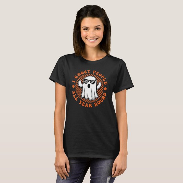 I Ghost People hela året, rungande Retro Groovy T Shirt (Hel framsida)