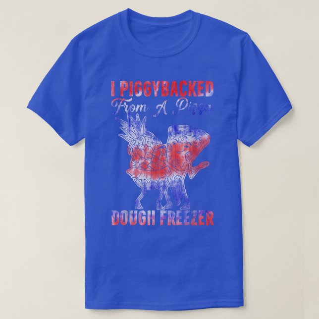 I Giggybackad från en pizzadeg Freezer-dansare P T Shirt (Design framsida)