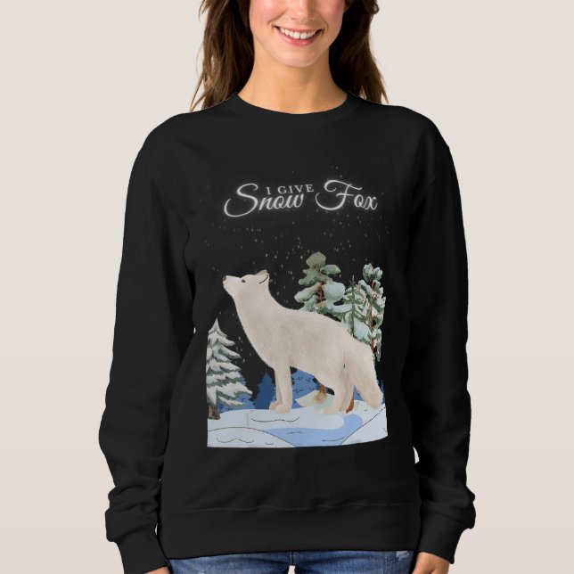 I GIVE SNOW FOX   animal pun T Shirt (Framsida)