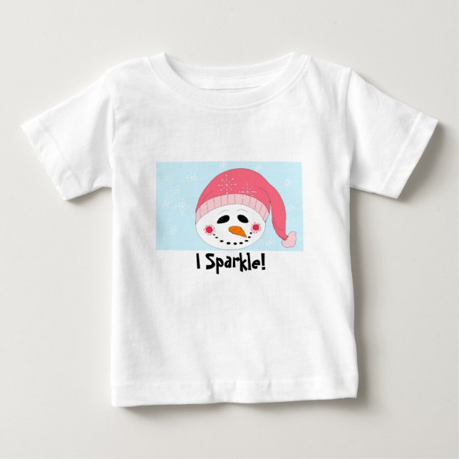I Gnistra Snögubbe med Rosa Toque T Shirt (Framsida)