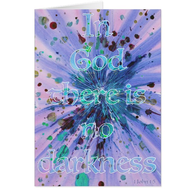 I God jul: Christian Bible Citote Ord Art Hälsningskort (Framsidan)