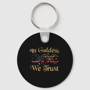 I Goddes vi Trust Triple Måne Usa Patriotic 4:e Nyckelring