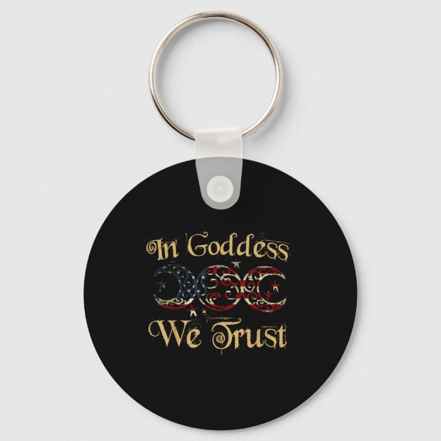 I Goddes vi Trust Triple Måne Usa Patriotic 4:e Nyckelring (Framsida)