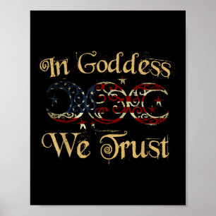 I Goddes vi Trust Triple Måne Usa Patriotic 4:e Poster