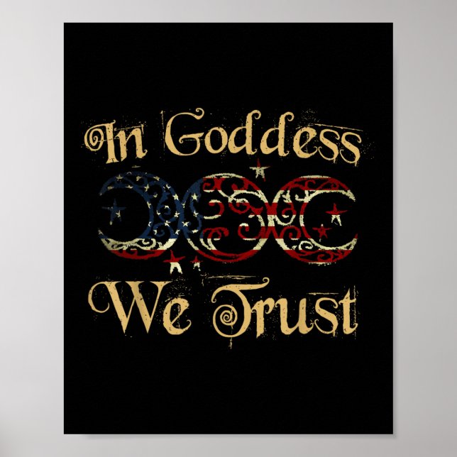 I Goddes vi Trust Triple Måne Usa Patriotic 4:e Poster (Framsidan)