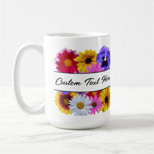 I Godtext - Blommigten Dela fyrkant Kaffemugg