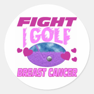 I Golf > Fight Breast Cancer Runt Klistermärke