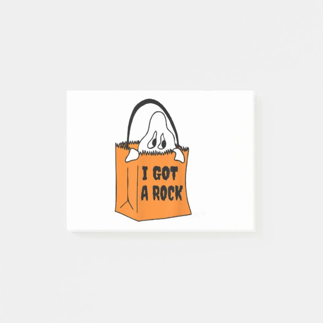 I Got a Rock Funny Tee Halloween Ghost Costume Post-it Block (Framsida)