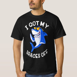 I Got My Braces Off Cute Shark Smiling Dental T Shirt