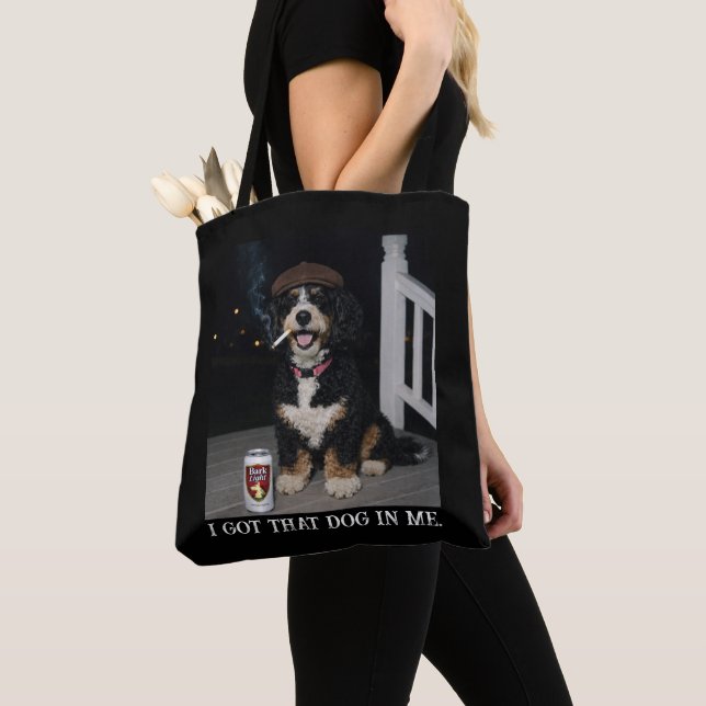 I Got That Dog In Me, Funny Bernedoodle Meme Tygkasse (Närbild)