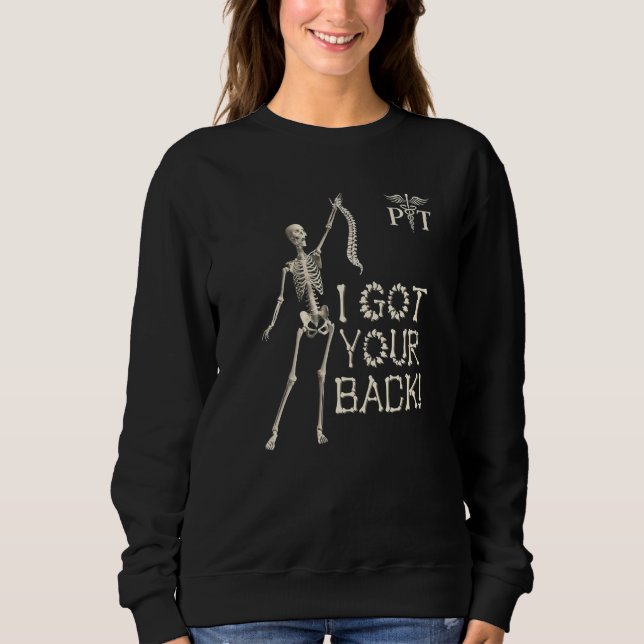 I got your back funny skeleton with spine Physical T Shirt (Framsida)