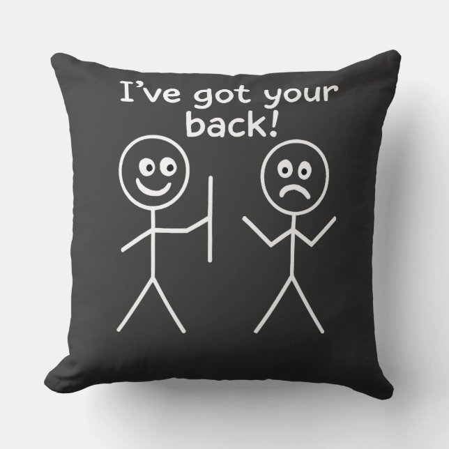 I Got Your Back Stick Figure Graphic Friendship  Kudde (Framsida)
