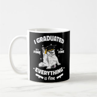 I Graduated Student Class 2023 Black Cat Graduati Kaffemugg