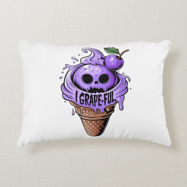 I grape-ful, cute ice scream prydnadskudde (Framsidan)