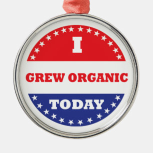 I Grew Organic Today Julgransprydnad Metall