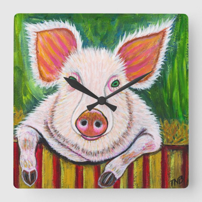 I Gris Fyrkantig Klocka (Framsida)