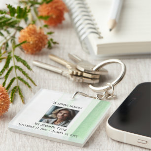 I Grönten Loving Memory Funeral Keychain