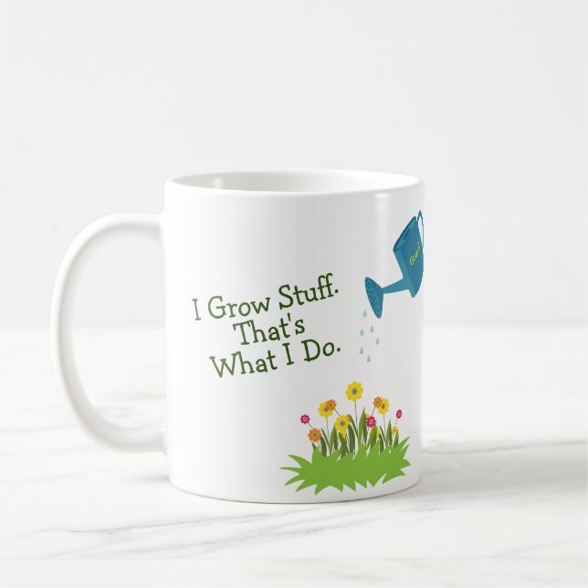 I Grow Saker, Roligt Gardener Gift Mugg (Vänster)