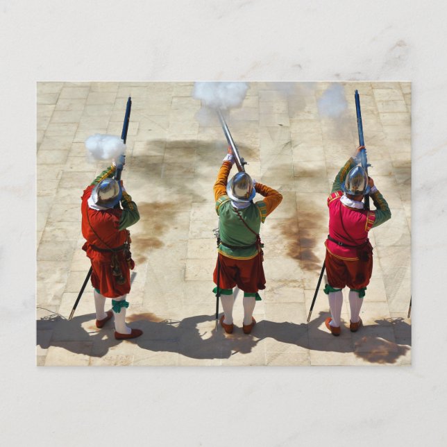 I Guardia Re-Enacution 2015 at St Elmo Valletta Vykort (Framsida)