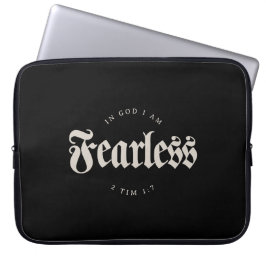 I Gud är jag rädd 2 Tim 1:7 Christian Laptop Fodral