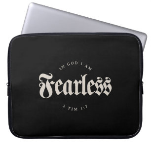 I Gud är jag rädd 2 Tim 1:7 Christian Laptop Fodral