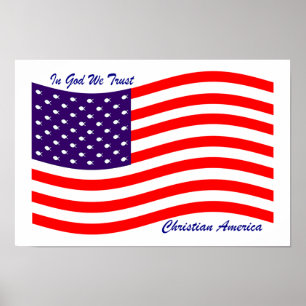 I gud litar på vi ~-kristen Amerika Poster