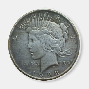 I GUD litar på vi - mynta av 1922 Magnet