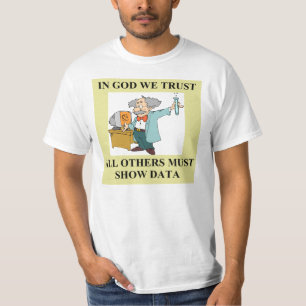 i gud litar på vi vetenskapsskämt tee shirt