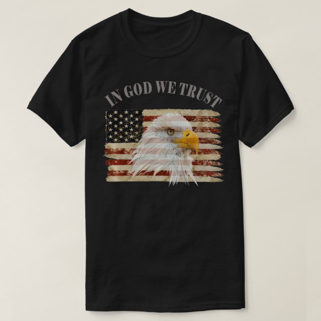 I Gud litar vi på den amerikanska Respect Pullover T Shirt (Design framsida)