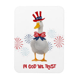 I Gud litar vi på Patriotic Anka Magnet