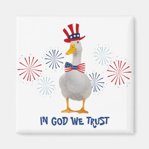 I Gud litar vi på Patriotic Anka Magnet
