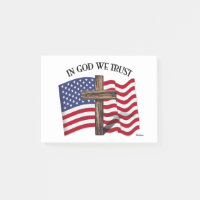 I Gud litar vi på tålig Kor och USA-Flagga