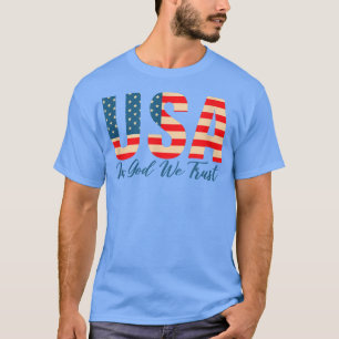I Gud litar vi på, USA flagga Art, Kärlek vår Land T Shirt