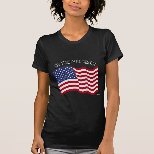 I Gud litar vi på USA:s flagga Tee (Framsida)
