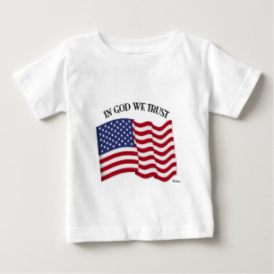 I Gud litar vi på USA:s flagga Tee Shirt