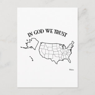 I Gud litar vi på USA:s utkast Vykort