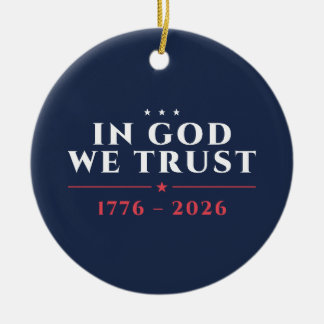 I Gud Vi Litar 1776-2026 Flotta Julgransprydnad Keramik