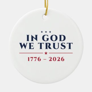 I Gud vi Litar 1776-2026 Julgransprydnad Keramik