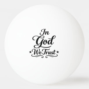 I Gud Vi Litar – Fet Tro Typografi Pingisboll