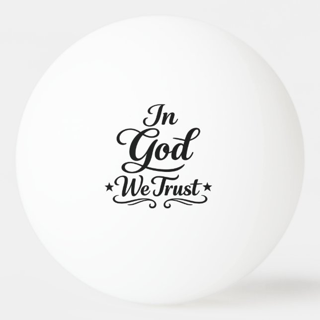 I Gud Vi Litar – Fet Tro Typografi Pingisboll (Framsidan)