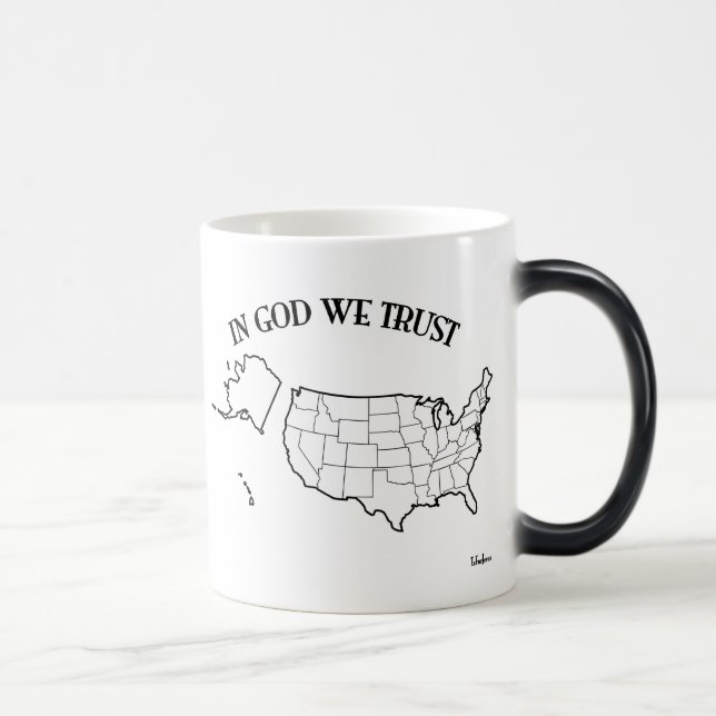I Gud Vi Litar med US-disposition Magisk Mugg (Höger)