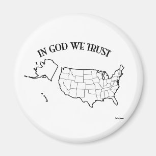 I Gud Vi Litar med US-disposition Magnet