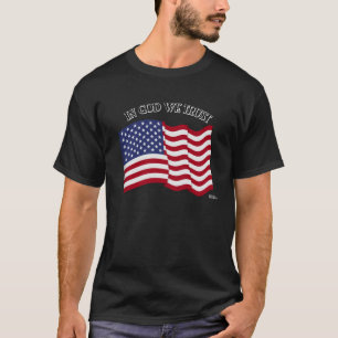 I Gud Vi Litar med USA-flagga T-shirt